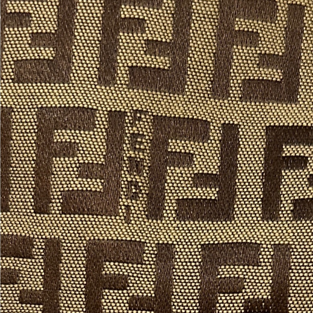 Fendi Zucca Brown Canvas Monogram Zipper Pouch & Fendi Box (EUC) - Picture 3 of 12